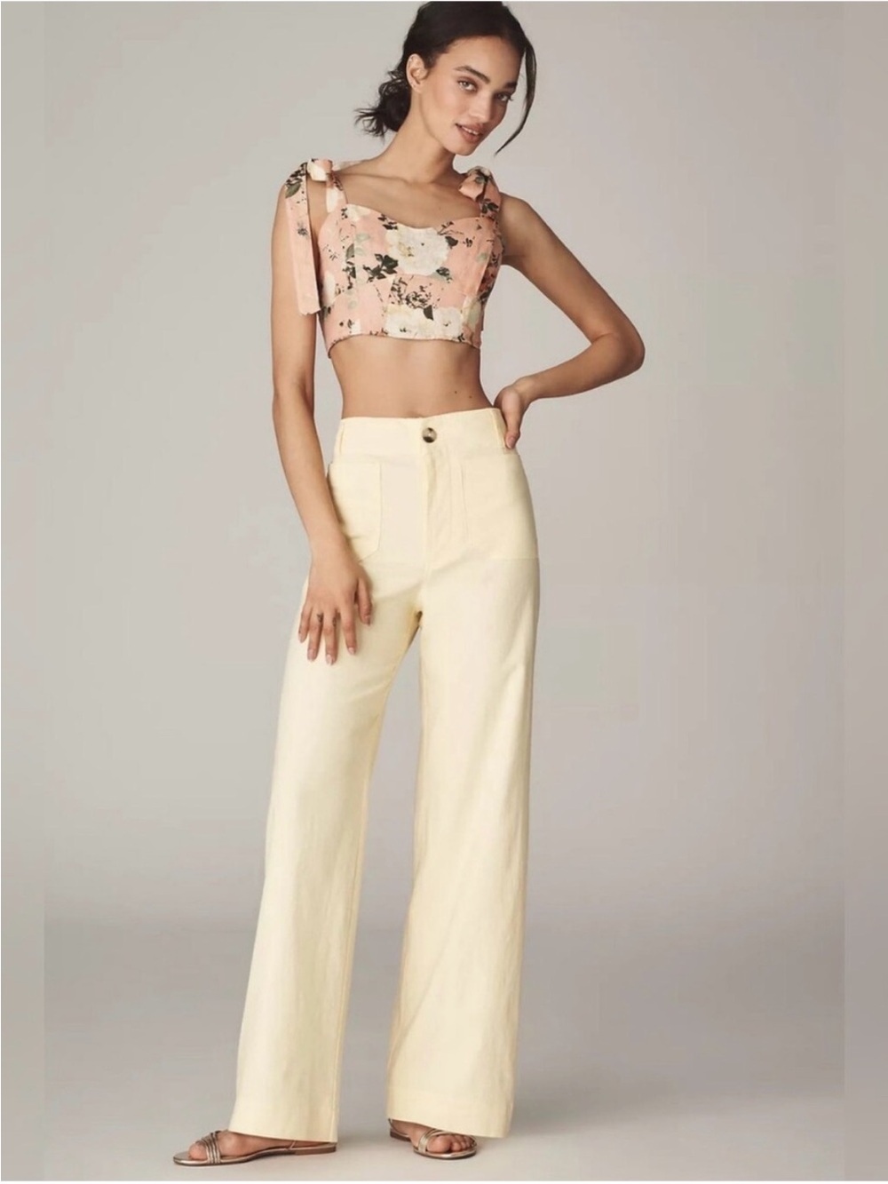 MAEVE the Colette full length yellow pants Size 31